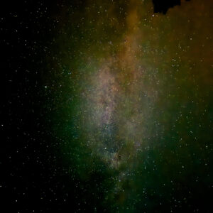 Orange and green galaxy