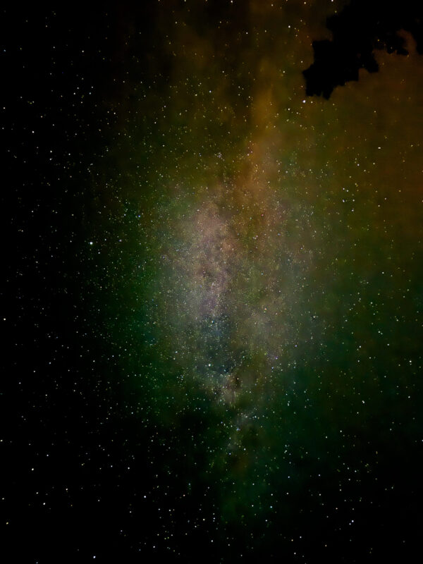 Orange and green galaxy