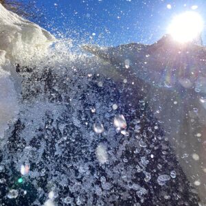 Close up waterfall
