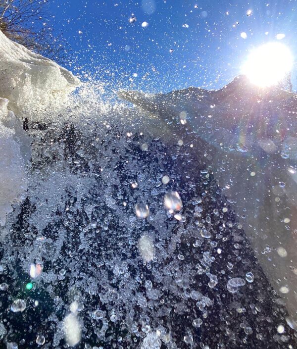 Close up waterfall